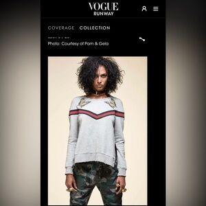 Pam & Gela Embroidered Sweatshirt from Spring 2017 Ready to Wear Line in Vogue